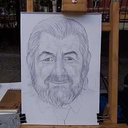 Pencil drawing of a man