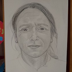 Woman portrait face black hair